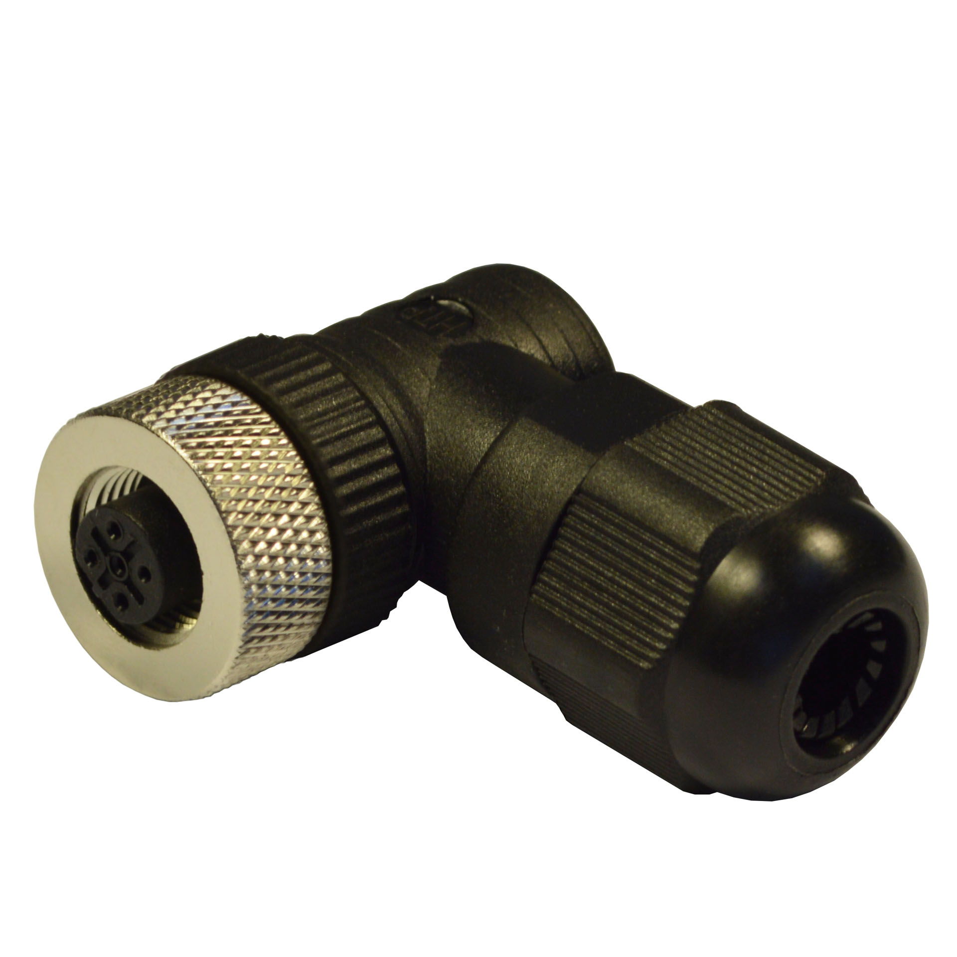M12 B-CODED field attachable,female,90°,5p.,SK exit cable